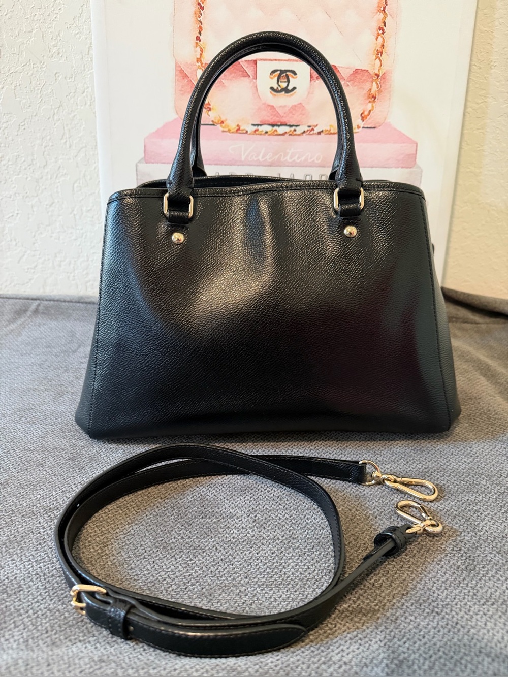 Coach Black Margot Carryall Satchel Handbag No. L1492-F34607 - Picture 3 of 11